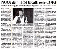 Reflections on '97 COP3 Kyoto Protocol meeting